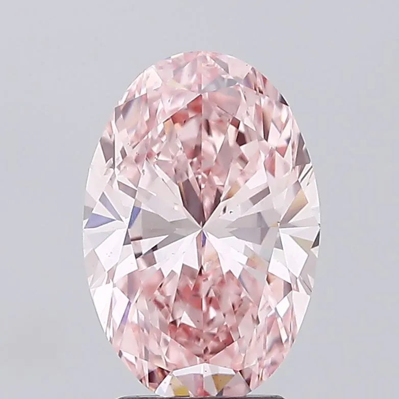 3.02ct Oval Lab Grown Diamond (Colour Fancy Vivid Pink, Clarity SI1, IGI Certified)
