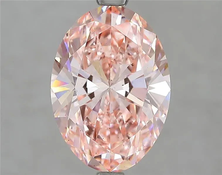 3.02ct Oval Lab Grown Diamond (Colour Fancy Vivid Pink, Clarity SI1, IGI Certified)