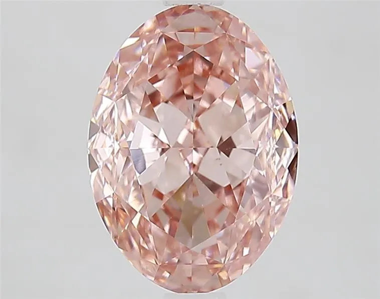 3.02ct Oval Lab Grown Diamond (Colour Fancy Vivid Pink, Clarity VS1, IGI Certified)