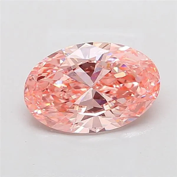 3.02ct Oval Lab Grown Diamond (Colour Fancy Vivid Pink, Clarity VS1, IGI Certified)
