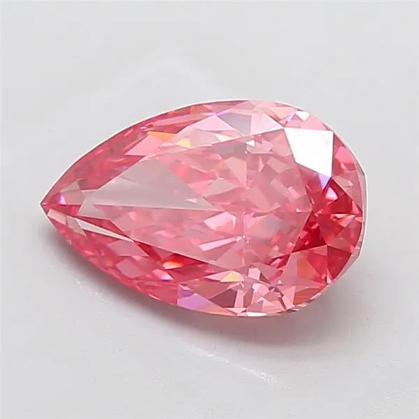 3.02ct Pear Lab Grown Diamond (Colour Fancy Vivid Pink, Clarity VS1, IGI Certified)