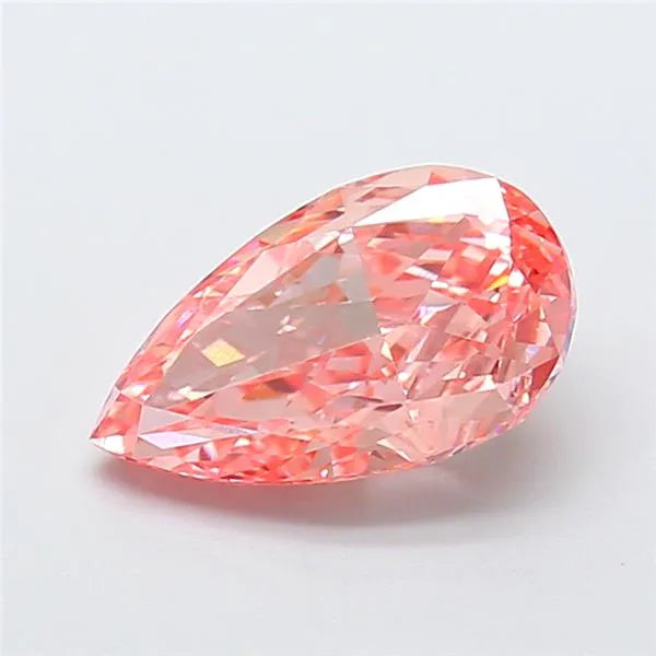 3.02ct Pear Lab Grown Diamond (Colour Fancy Vivid Pink, Clarity VVS2, IGI Certified)