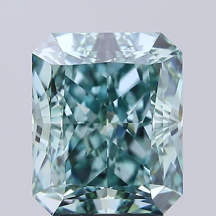 3.02ct Radiant Lab Grown Diamond (Colour Fancy Intense Green, Clarity VS1, IGI Certified)