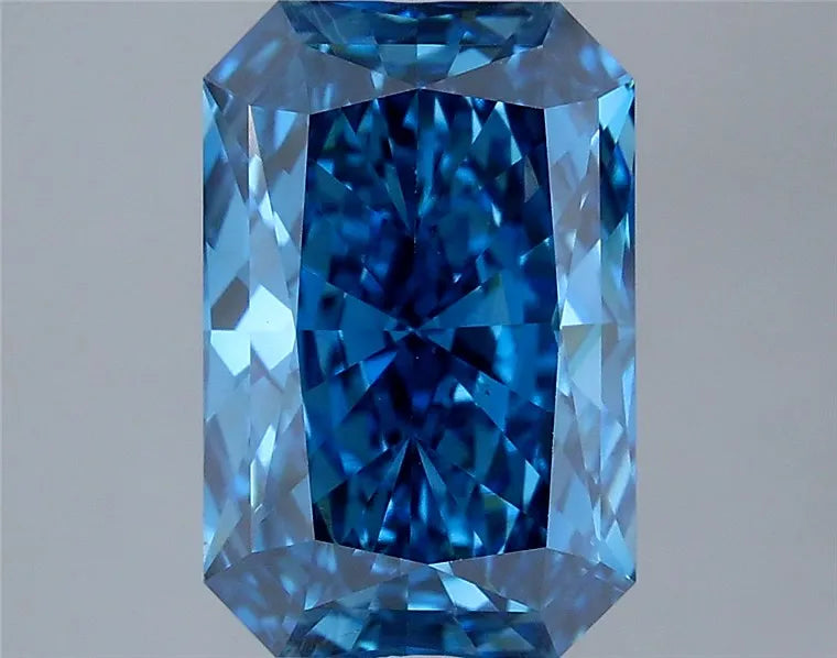 3.02ct Radiant Lab Grown Diamond (Colour Fancy Vivid Blue, Clarity VS1, IGI Certified)