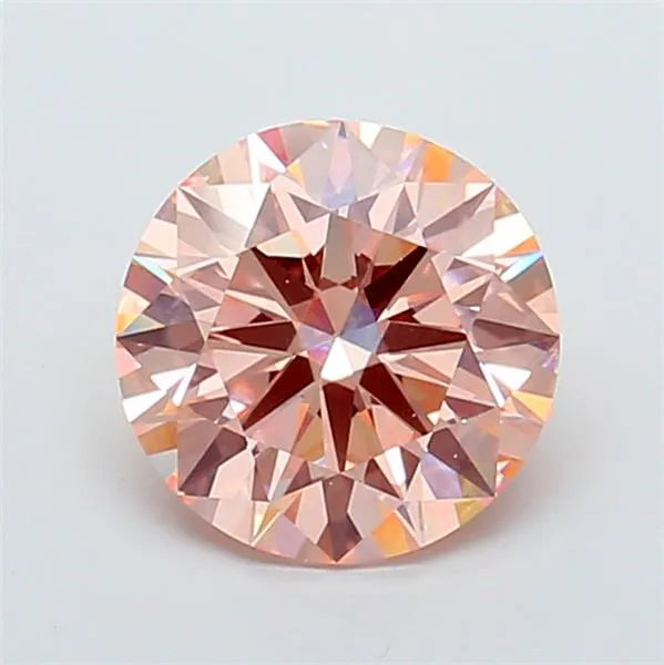 3.02ct Round Lab Grown Diamond (Colour Fancy Intense Pink, Clarity VS1, Cut ID, IGI Certified)