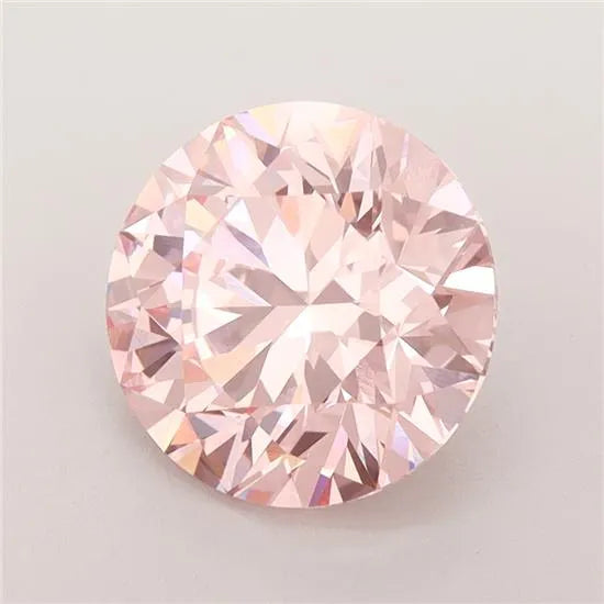3.02ct Round Lab Grown Diamond (Colour Fancy Intense Pink, Clarity VVS2, Cut EX, IGI Certified)