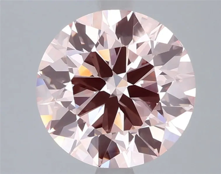 3.02ct Round Lab Grown Diamond (Colour Fancy Pink, Clarity VS1, Cut ID, IGI Certified)