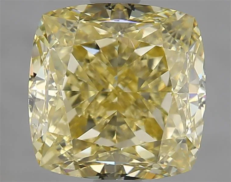 3.03ct Cushion brilliant Natural Diamond (Colour Fancy Yellow, Clarity VS2, GIA Certified)