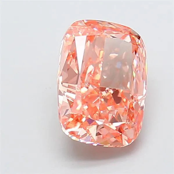 3.03ct Cushion modified Lab Grown Diamond (Colour Fancy Intense Pink Orange, Clarity VS2, IGI Certified)