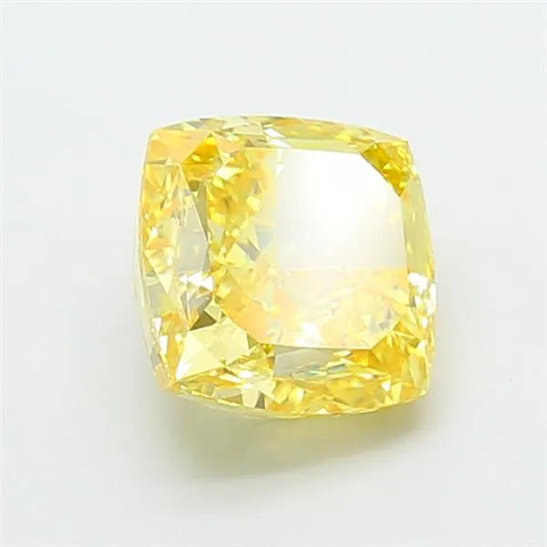 3.03ct Cushion modified Lab Grown Diamond (Colour Fancy Intense Yellow, Clarity VVS2, IGI Certified)