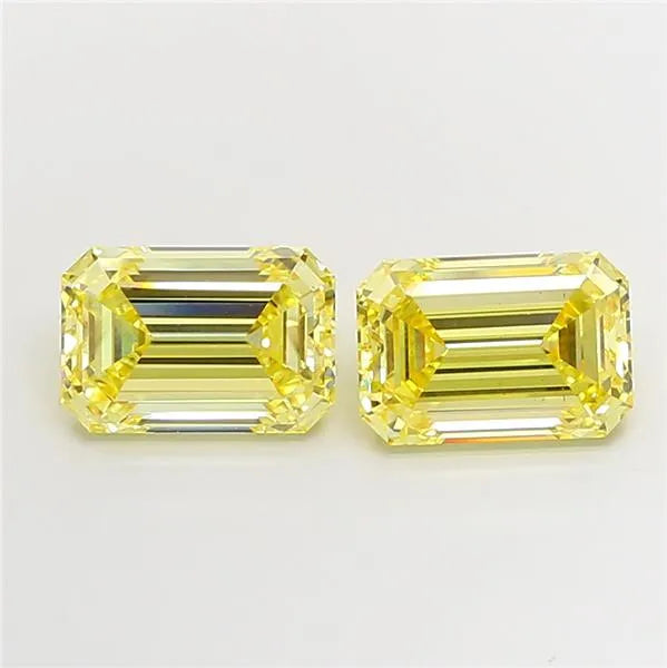 3.03ct Emerald Lab Grown Diamond (Colour Fancy Intense Yellow, Clarity VVS2, IGI Certified)