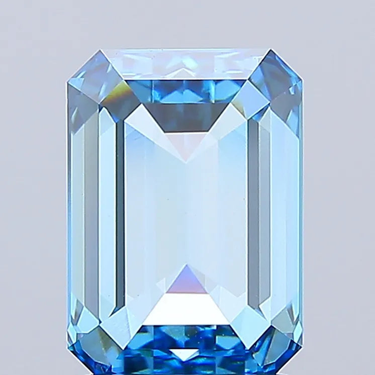 3.03ct Emerald Lab Grown Diamond (Colour Fancy Vivid Blue, Clarity VVS2, IGI Certified)
