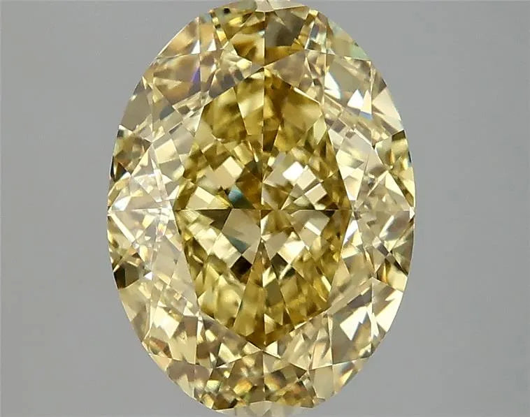3.03ct Oval Lab Grown Diamond (Colour Fancy Intense Yellow, Clarity VS2, IGI Certified)