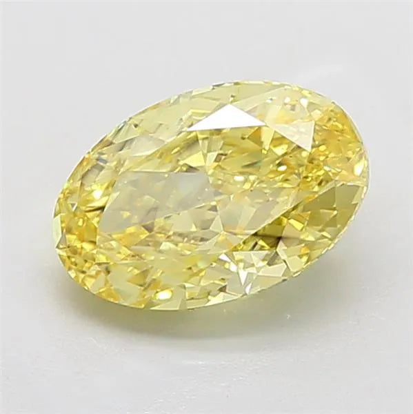 3.03ct Oval Lab Grown Diamond (Colour Fancy Intense Yellow, Clarity VS2, IGI Certified)
