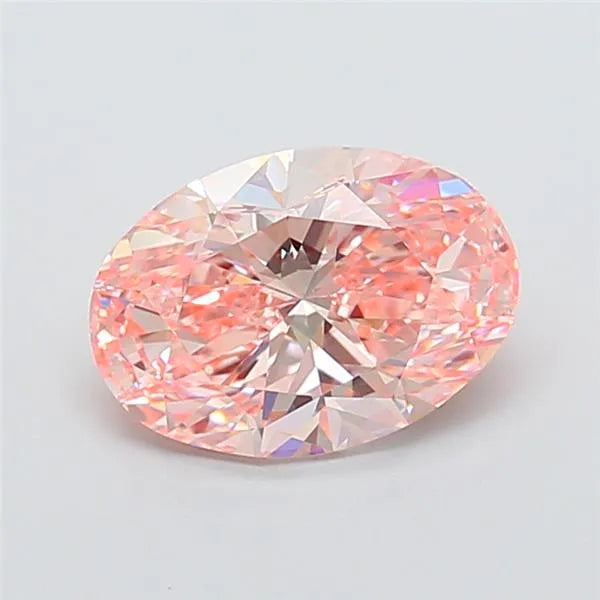 3.03ct Oval Lab Grown Diamond (Colour Fancy Vivid Pink, Clarity VVS2, IGI Certified)