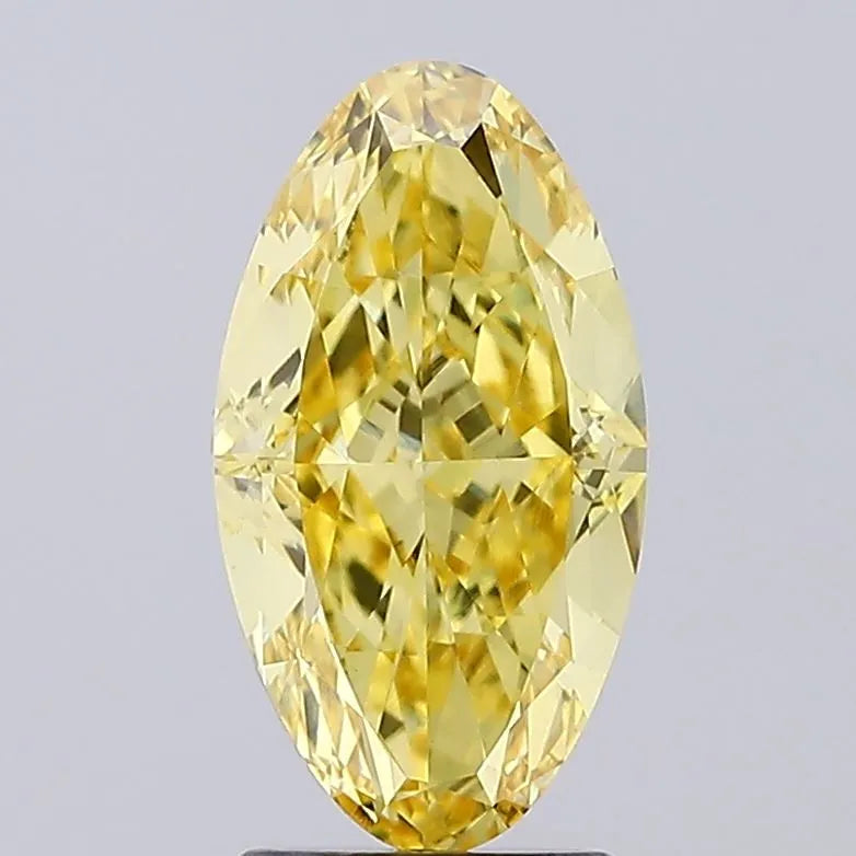 3.03ct Oval Lab Grown Diamond (Colour Fancy Vivid Yellow, Clarity VVS2, IGI Certified)