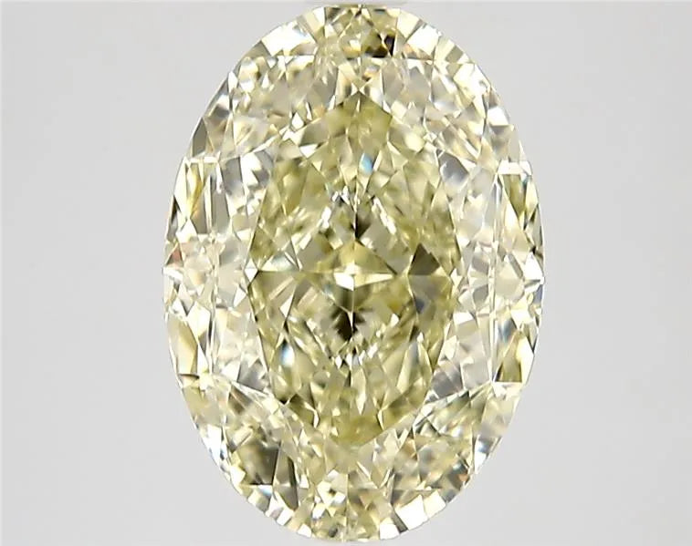 3.03ct Oval Natural Diamond (Colour Fancy Light Brownish Yellow, Clarity VVS2, Cut EX, GIA Certified)