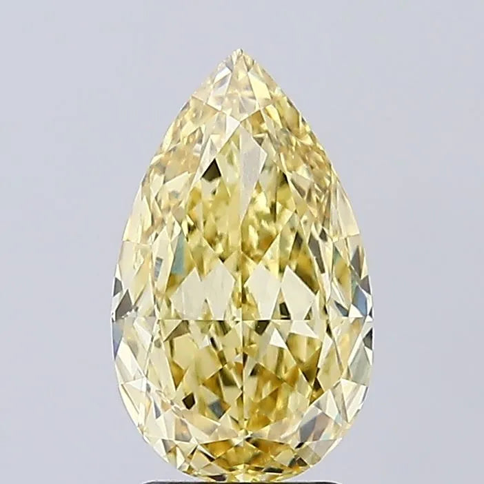 3.03ct Pear Lab Grown Diamond (Colour Fancy Intense Yellow, Clarity VVS2, IGI Certified)