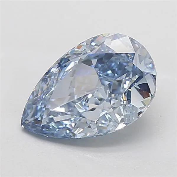 3.03ct Pear Lab Grown Diamond (Colour Fancy Vivid Blue, Clarity VVS1, IGI Certified)