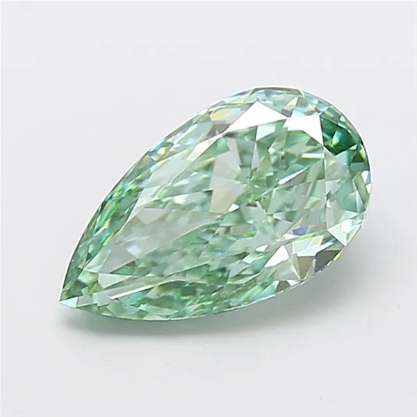 3.03ct Pear Lab Grown Diamond (Colour Fancy Vivid Green, Clarity VS1, IGI Certified)