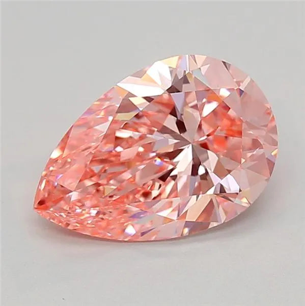 3.03ct Pear Lab Grown Diamond (Colour Fancy Vivid Pink, Clarity VVS2, IGI Certified)