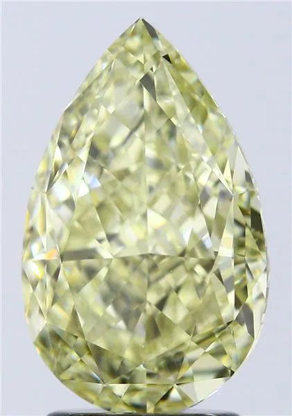 3.03ct Pear Natural Diamond (Colour Fancy Light Yellow, Clarity VS1, GIA Certified)