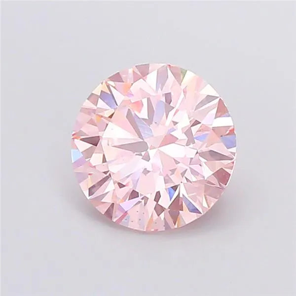 3.03ct Round Lab Grown Diamond (Colour Fancy Intense Pink, Clarity VS2, Cut ID, IGI Certified)