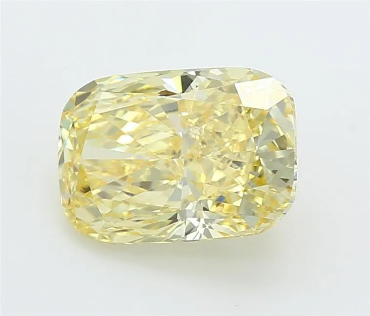 3.04ct Cushion modified Lab Grown Diamond (Colour Fancy Intense Yellow, Clarity VVS2, IGI Certified)