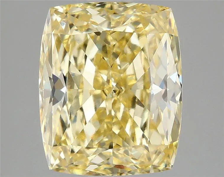 3.04ct Cushion modified Lab Grown Diamond (Colour Fancy Intense Yellow, Clarity VVS2, IGI Certified)