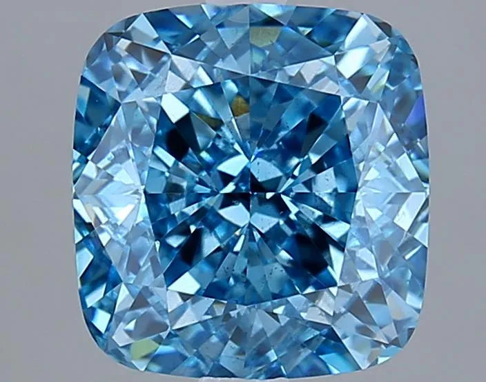 3.04ct Cushion modified Lab Grown Diamond (Colour Fancy Vivid Blue, Clarity VS2, IGI Certified)