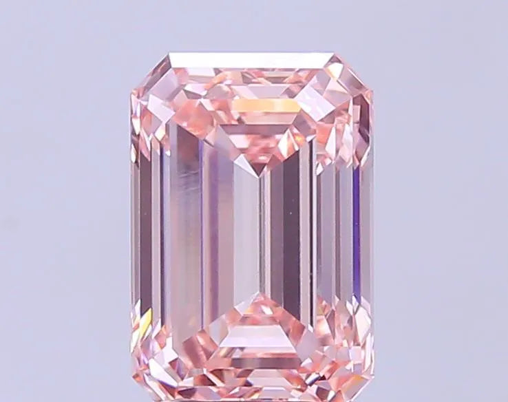 3.04ct Emerald Lab Grown Diamond (Colour Fancy Intense Pink, Clarity VVS2, IGI Certified)