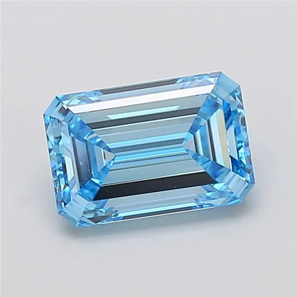 3.04ct Emerald Lab Grown Diamond (Colour Fancy Vivid Blue, Clarity VS1, IGI Certified)