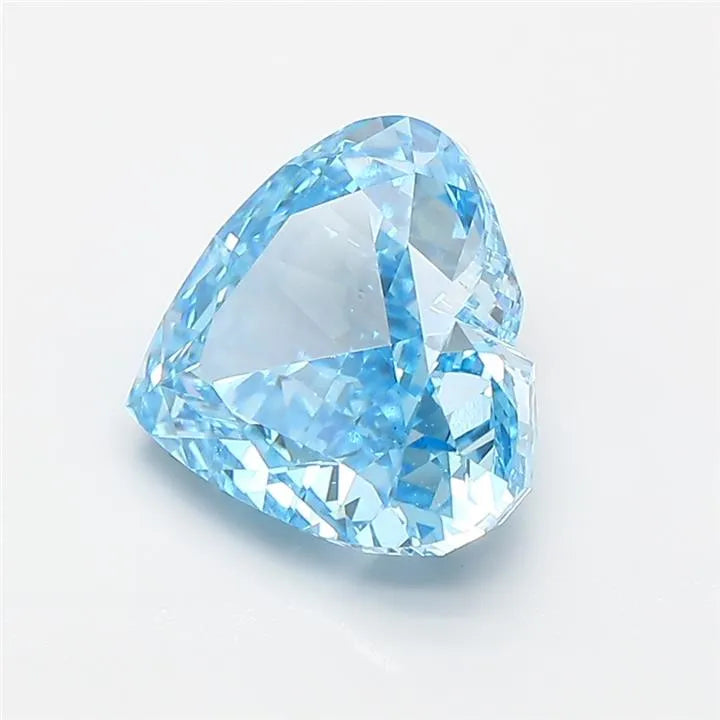 3.04ct Heart Lab Grown Diamond (Colour Fancy Vivid Blue, Clarity VVS2, IGI Certified)