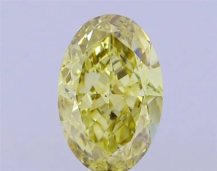 3.04ct Oval Lab Grown Diamond (Colour Fancy Intense Yellow, Clarity VS2, IGI Certified)