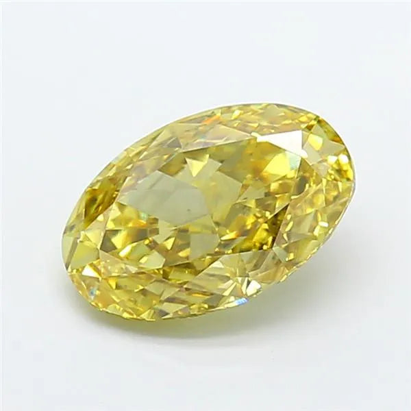 3.04ct Oval Lab Grown Diamond (Colour Fancy Intense Yellow, Clarity VS2, IGI Certified)