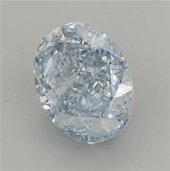 3.04ct Oval Lab Grown Diamond (Colour Fancy Light Blue, Clarity VVS1, IGI Certified)