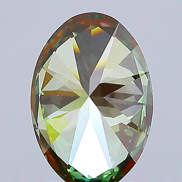 3.04ct Oval Lab Grown Diamond (Colour Fancy Vivid Green, Clarity VS1, IGI Certified)