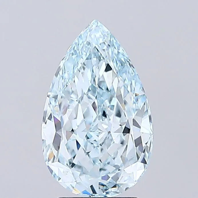 3.04ct Pear Lab Grown Diamond (Colour Fancy Intense Blue, Clarity VS1, IGI Certified)