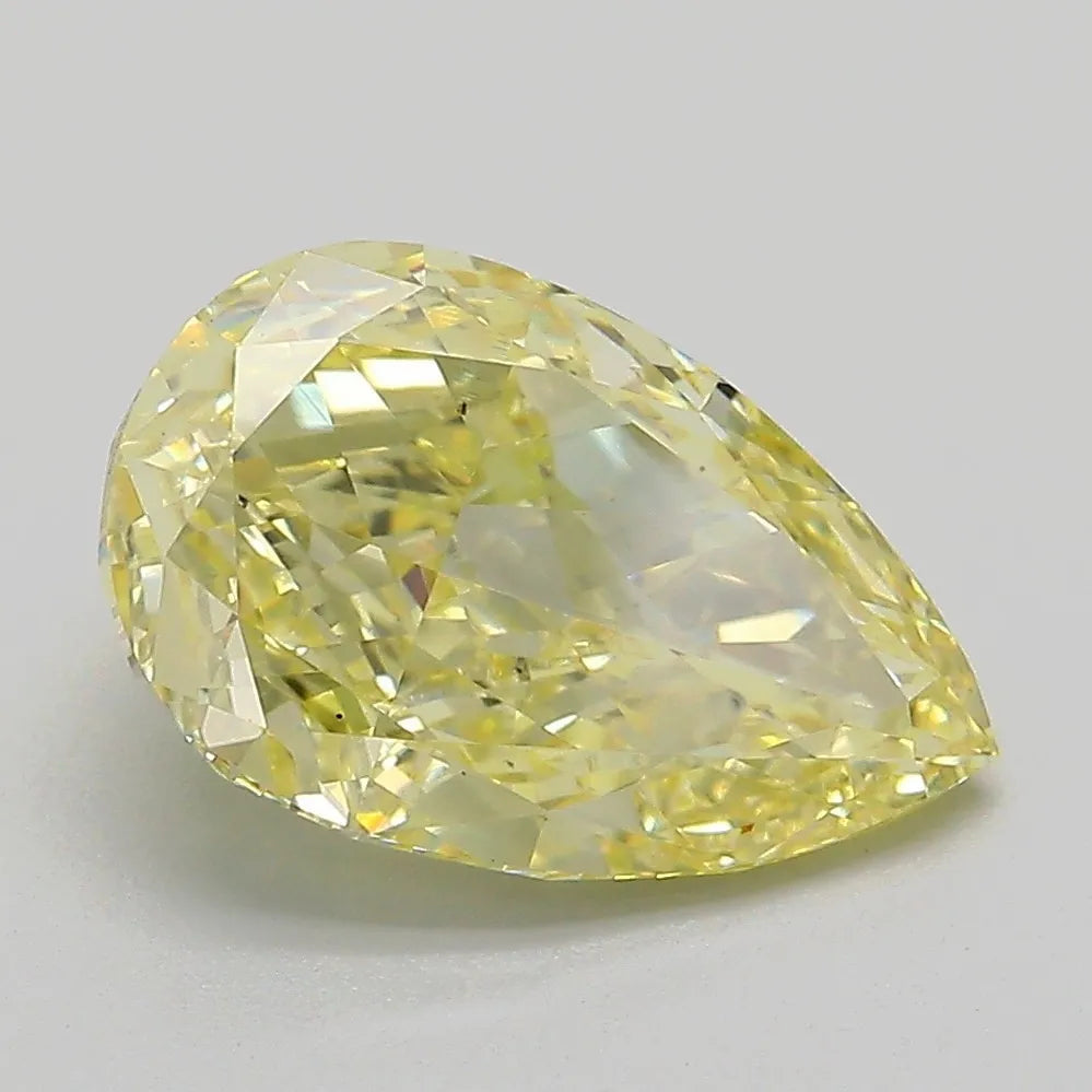3.04ct Pear Lab Grown Diamond (Colour Fancy Intense Yellow, Clarity VS2, IGI Certified)