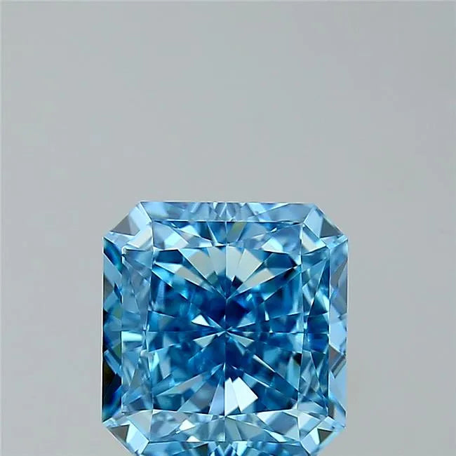 3.04ct Square radiant Lab Grown Diamond (Colour Fancy Vivid Blue, Clarity VVS2, IGI Certified)