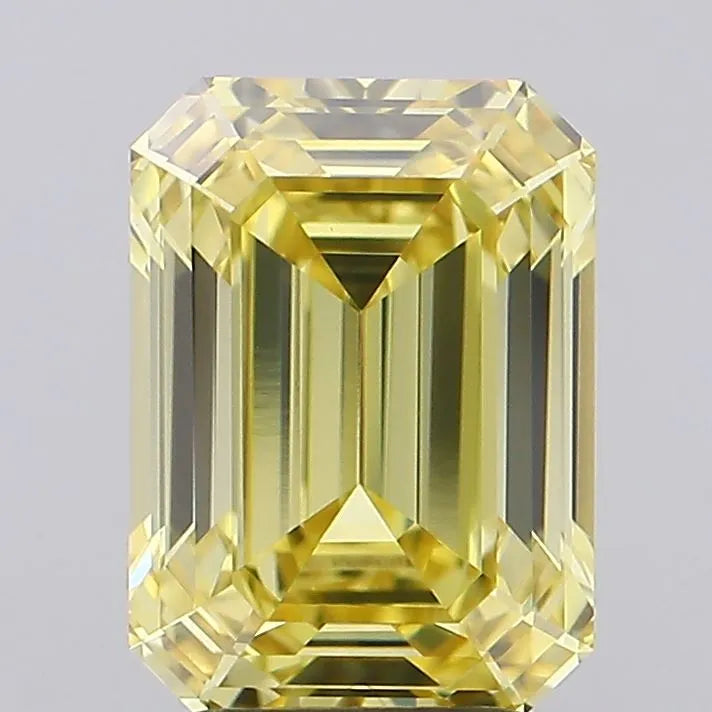 3.05ct Emerald Lab Grown Diamond (Colour Fancy Intense Yellow, Clarity VVS2, IGI Certified)