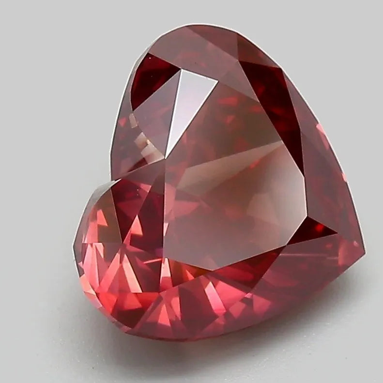 3.05ct Heart Lab Grown Diamond (Colour Fancy Deep Pink, Clarity VVS2, IGI Certified)