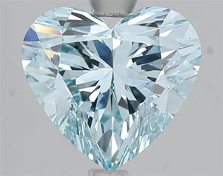 3.05ct Heart Lab Grown Diamond (Colour Fancy Vivid Blue, Clarity VVS2, IGI Certified)