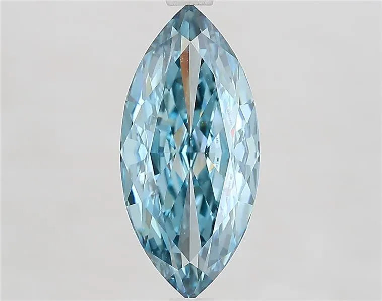 3.05ct Marquise Lab Grown Diamond (Colour Fancy Vivid Blue, Clarity VVS2, IGI Certified)