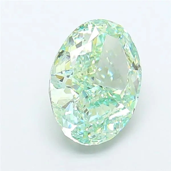3.05ct Oval Lab Grown Diamond (Colour Fancy Vivid Green, Clarity VVS1, IGI Certified)