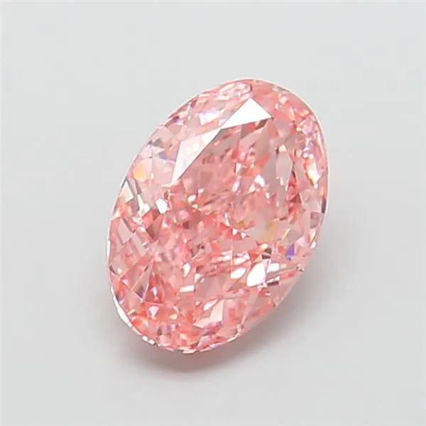 3.05ct Oval Lab Grown Diamond (Colour Fancy Vivid Pink, Clarity VVS2, IGI Certified)