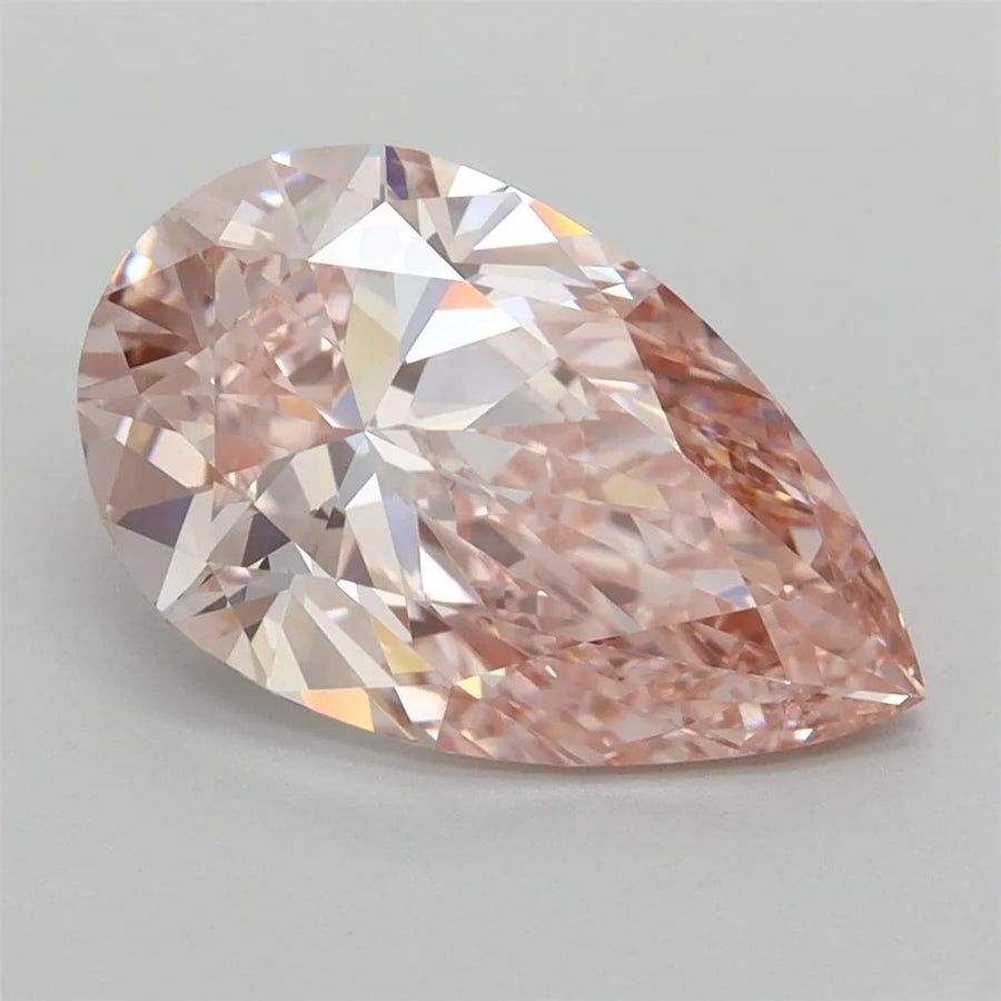 3.05ct Pear Lab Grown Diamond (Colour Fancy Intense Pink, Clarity VVS2, IGI Certified)