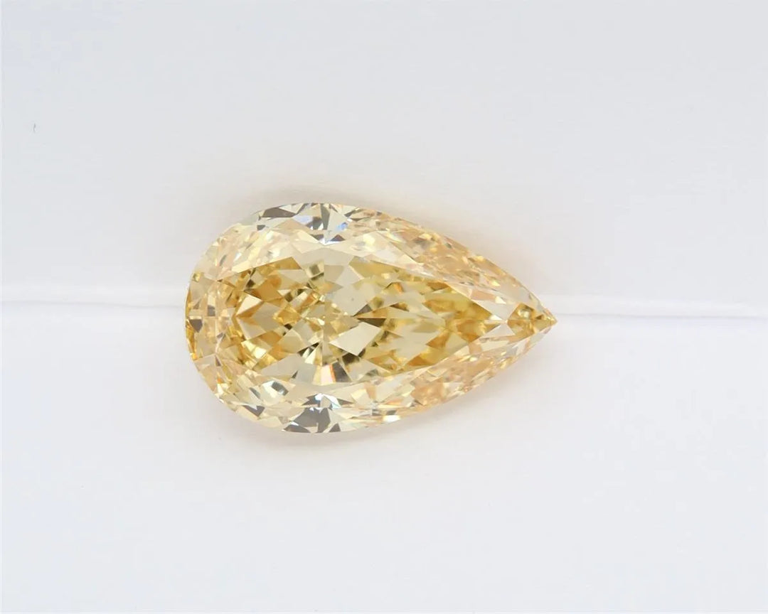 3.05ct Pear Lab Grown Diamond (Colour Fancy Intense Yellow, Clarity VVS2, IGI Certified)