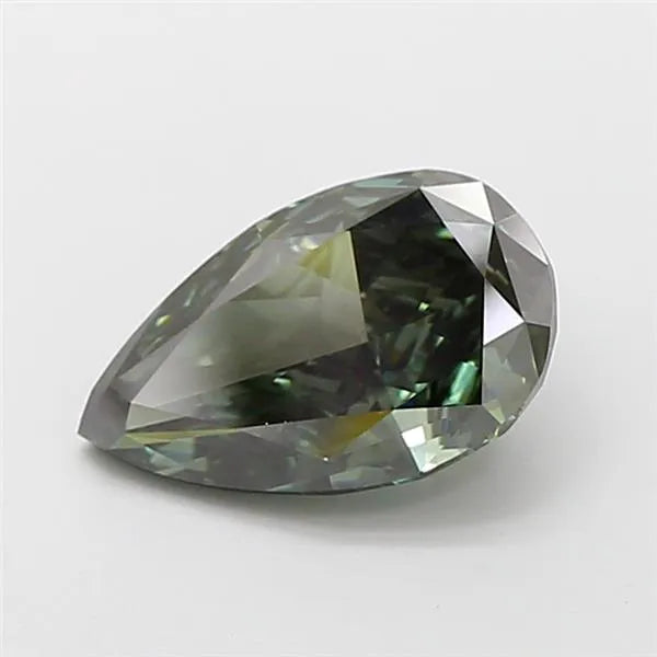 3.05ct Pear Lab Grown Diamond (Colour Fancy Vivid Green, Clarity VS1, Uncertified)