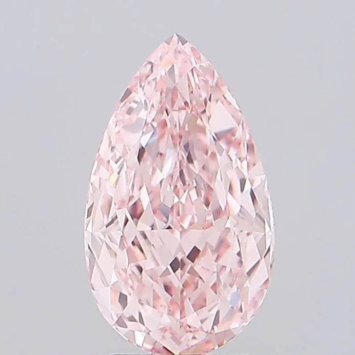 3.05ct Pear Lab Grown Diamond (Colour Fancy Vivid Pink, Clarity VS1, IGI Certified)